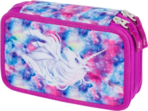 Schulmäppchen mit zwei Etagen mit Einhorn