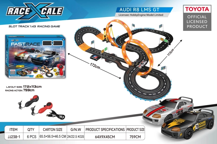 Rennbahn Toyota Supra A80 R/C 1:43