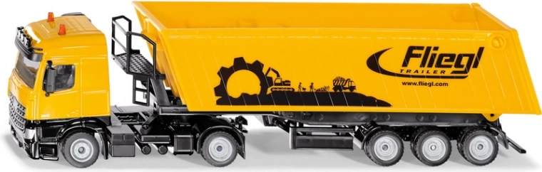 Siku Super 1:50 LKW MERCEDES-BENZ Actros mit kippbarer FLIEGL-Mulde