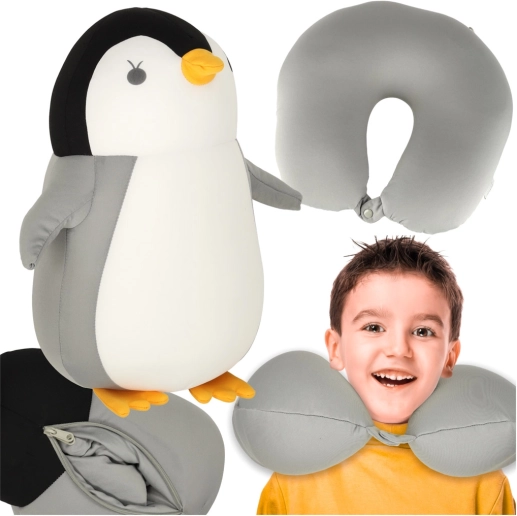 Reisekissen 2-in-1 Pinguin Kuscheltier