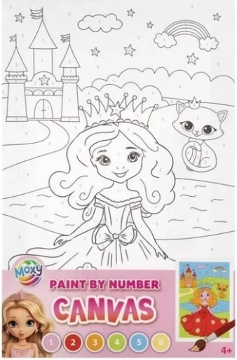 Malen nach Zahlen für Kinder – Prinzessin am Schloss 30 × 19 cm