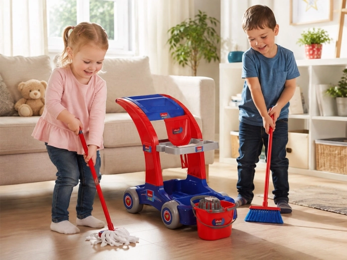 Spaßiges Haushaltsspiel für kleine Helfer