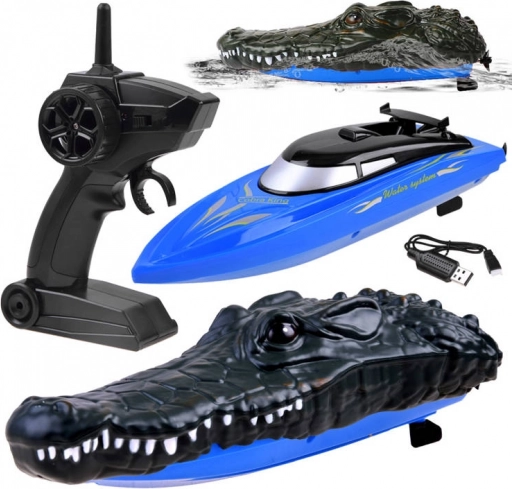 RC-Boot 2-in-1 mit Abdeckung als Krokodilkopf, ferngesteuert – Krokodil