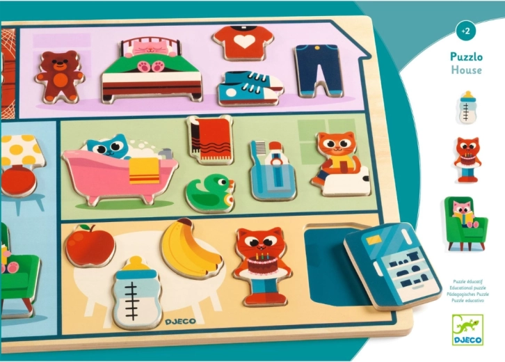 DJECO Einlegepuzzle Häuschen