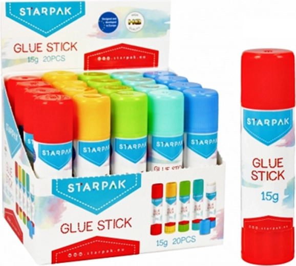 STARPAK Klebestift 15 g mit farbigem Gehäuse - 1 Stück