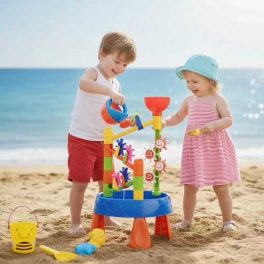 Spielen mit Wasser und Sand
