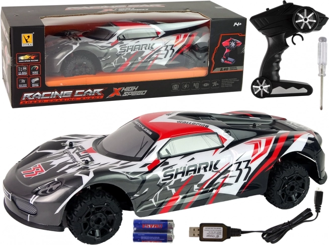 R/C Sportwagen 1:8 grau-weiß