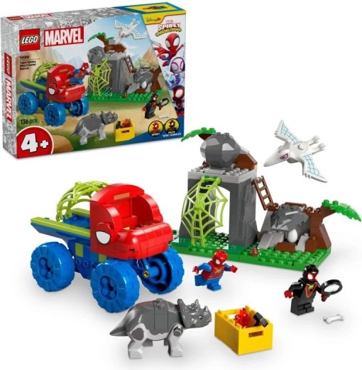LEGO MARVEL SPIDEY Bauset: Rettungsmission des Teams im Dino‑Geländewagen