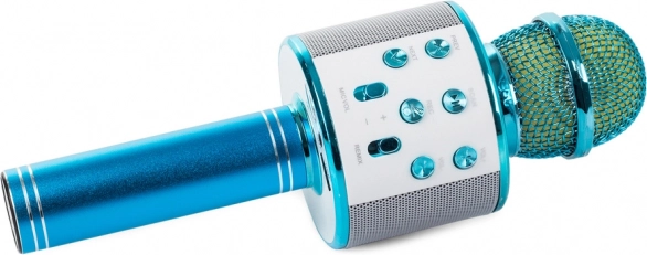 Bluetooth kabelloses Karaoke-Mikrofon mit integriertem Lautsprecher – Blau