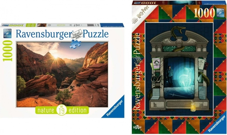 Ravensburger Puzzle 2×1000 Teile mit SoftClick-Technologie