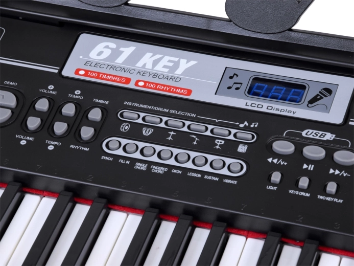 61 beleuchtete Tasten für leichtes Lernen