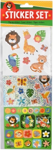 Drei Arten von Stickern in einer Packung