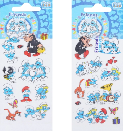 Schlumpfaufkleber 12 Stk.