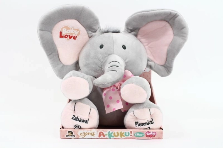 Interaktiver Plüschelefant „A Kuckuck“ 24 cm mit Lied