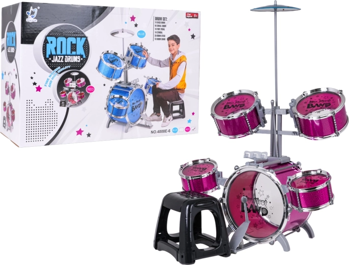 Kinder-Schlagzeug ROCK BAND, pink