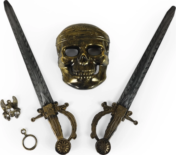 Piraten-Set mit Maske und 2 Schwertern