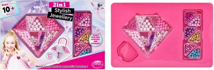 Bunte Perlen für die Schmuckherstellung in Diamantbox