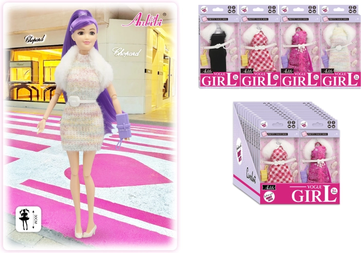 Modische Kleider für 30-cm-Puppen – verschiedene Ausführungen