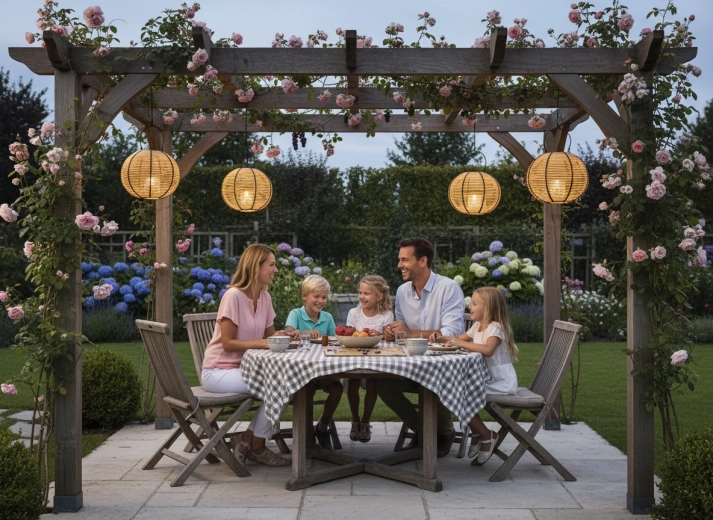 Atmosphäre für das Sitzen im Freien