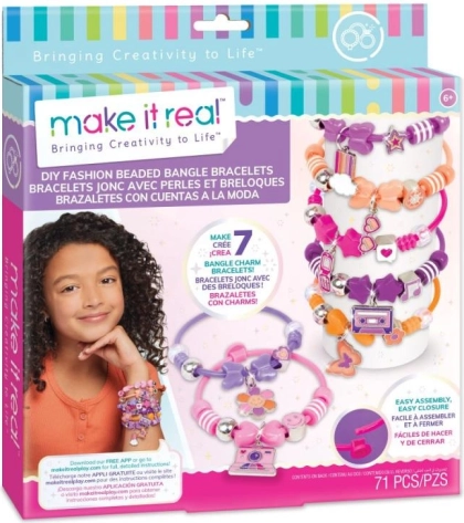 Kreativset zur Herstellung von Kunststoffarmbändern mit Anhängern für Kinder