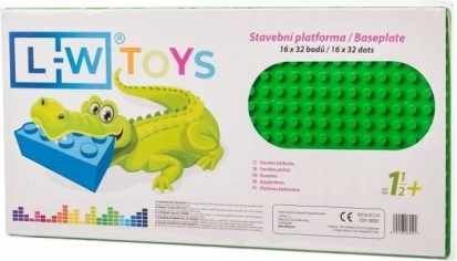 Bauplatte für LEGO DUPLO 16×32, 25,5 × 51 cm, grün – L‑W Toys