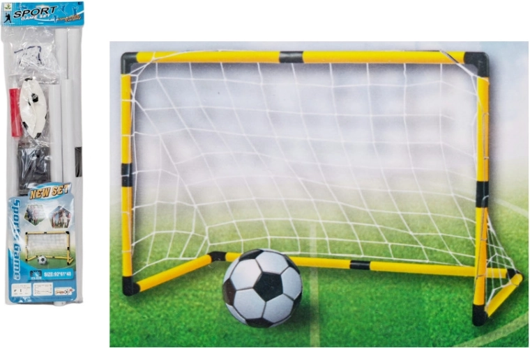 Kinder-Fußballtor mit Netz, Ball und Pumpe 92 × 61 × 48 cm