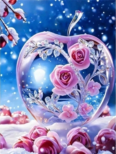 Diamantmosaik – Glasapfel