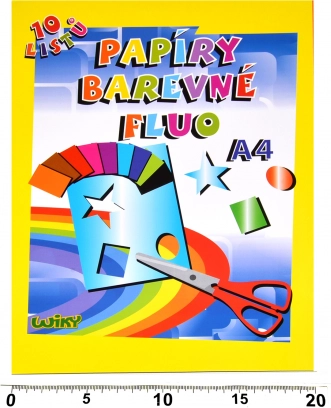 Fluoreszierende Farbpapiere A4, 10 Blatt