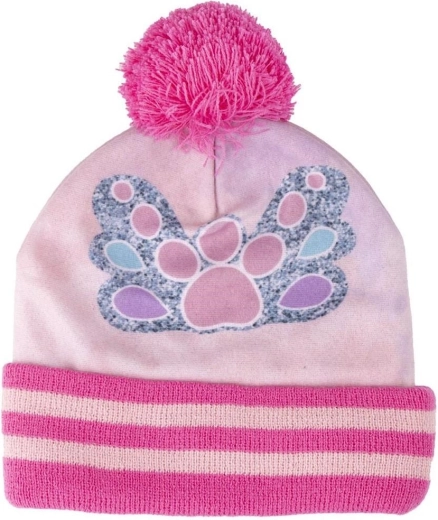 Wärmende Strickmütze mit Bommel