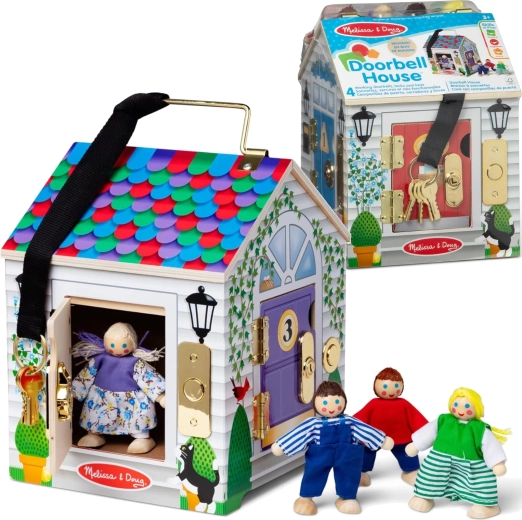 Holzhaus mit Türglocken MELISSA & DOUG Doorbell House