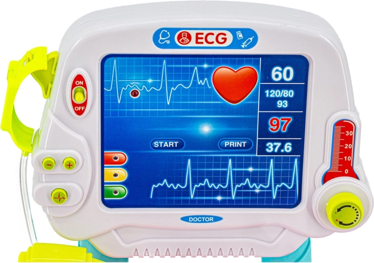 Interaktiver EKG-Monitor am Wagen