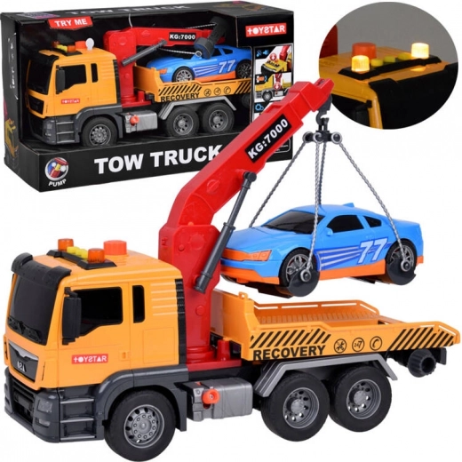 Spielset Abschleppwagen mit Auto und Licht- und Soundeffekten