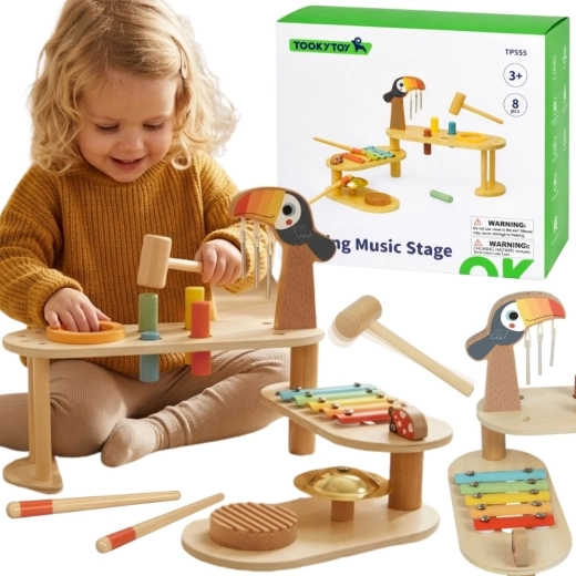 Tooky Toy Lern-Musiktisch Tukan