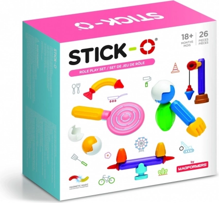 Magnetisches Konstruktionsset STICK-O Tüftler, 26 Teile