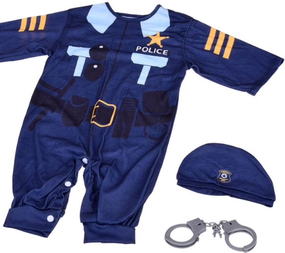 Kinder-Polizeikostüm mit Mütze und Handschellen