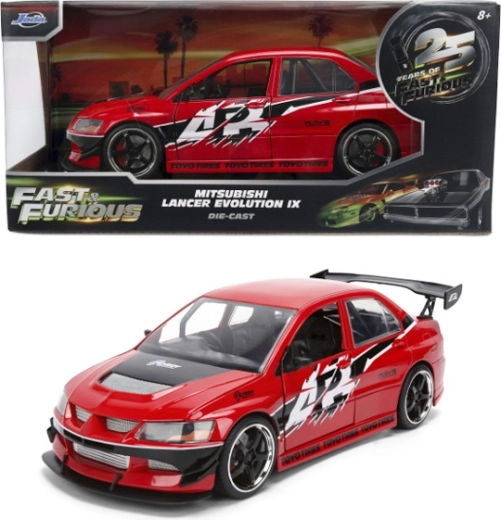 Jada Toys Fast & Furious Mitsubishi Lancer Evolution IX 2006 Metallmodell 1:24 - 1 Stück