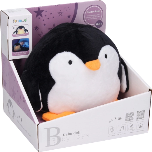 Plüsch-Lämpchen Pinguin mit Musik 22 cm