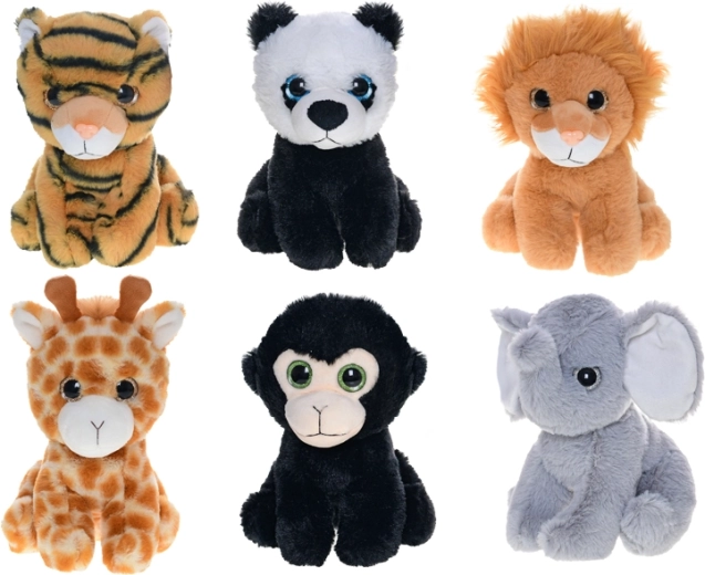 Plüsch-Safari-Tier mit großen Augen 20 cm