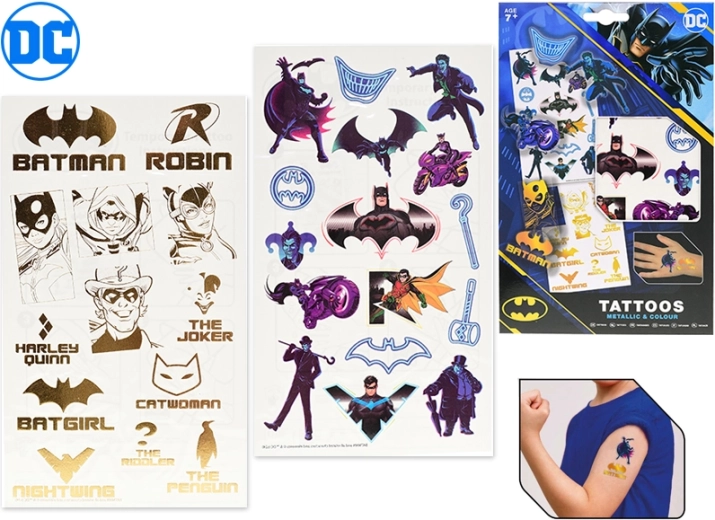 Temporäre Tattoos Batman vs. Joker – Set für Kinder
