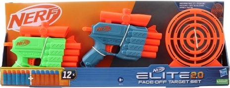 Nerf Elite 2.0 Face Off Target Set – Set aus zwei Blastern mit Zielscheibe