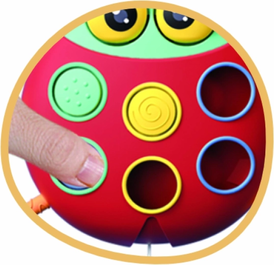 Drückbare Bläschen für taktile Stimulation