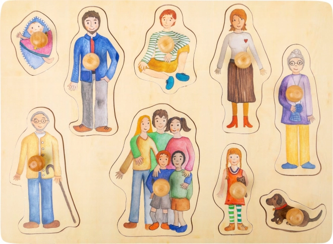 Small foot Holzpuzzle Familie