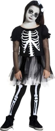 Stilvolles Kleid mit Skelettdruck