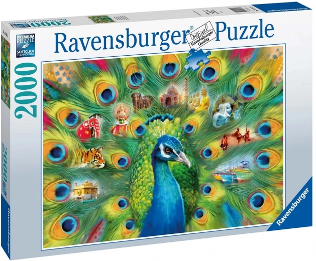 Puzzle 2000 Teile Pfauenlandschaft RAVENSBURGER