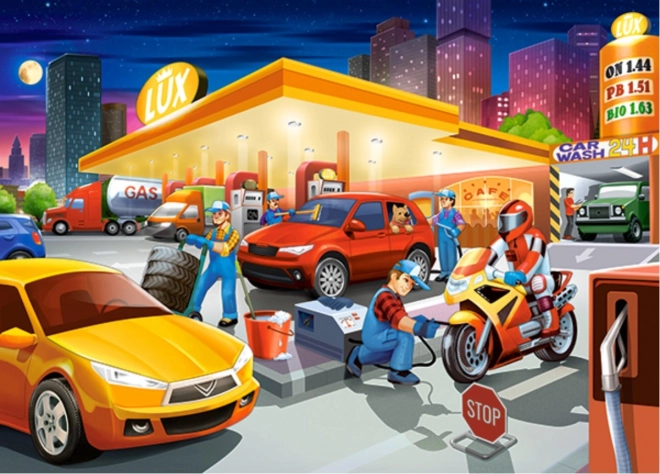 Puzzle 60 Teile – Tankstelle