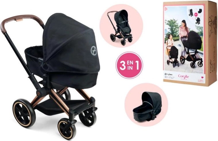 Puppenwagen Cybex 3 in 1 schwarz