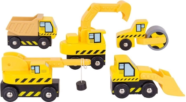 Bigjigs Rail Baumaschinen – Set für Holzeisenbahnen