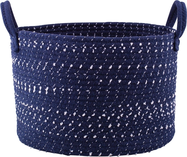 Geflochtener Aufbewahrungskorb in Marineblau 32 × 32 × 22 cm