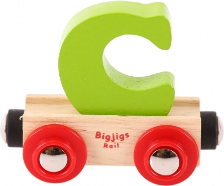 Holzzugwagen mit Buchstabe C Bigjigs Rail