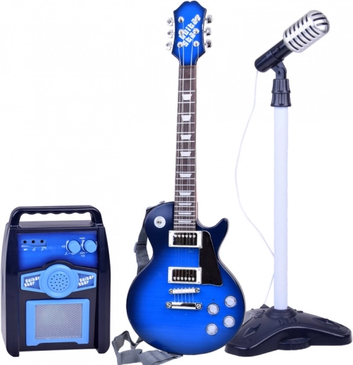Elektrische Gitarre mit Mikrofon und Verstärker für Kinder Karaoke